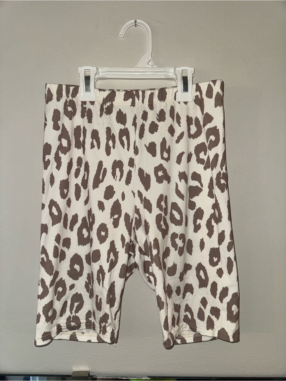 Fashion nova, leopard print biker shorts , size small